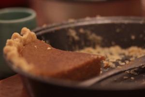 super zoomed in lens of my pumpkin pie